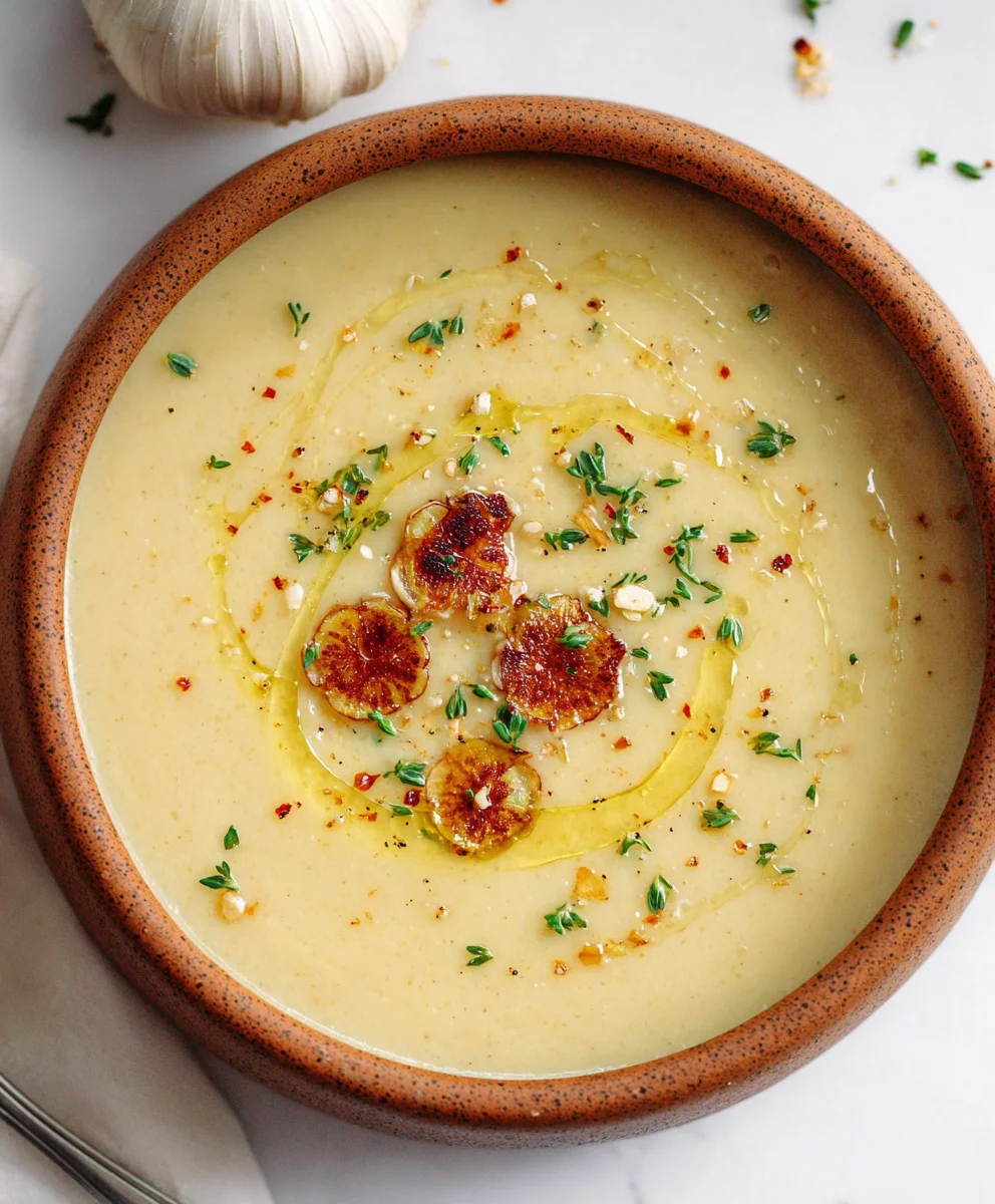 Easy Roasted Garlic Soup - Flavorful & Creamy