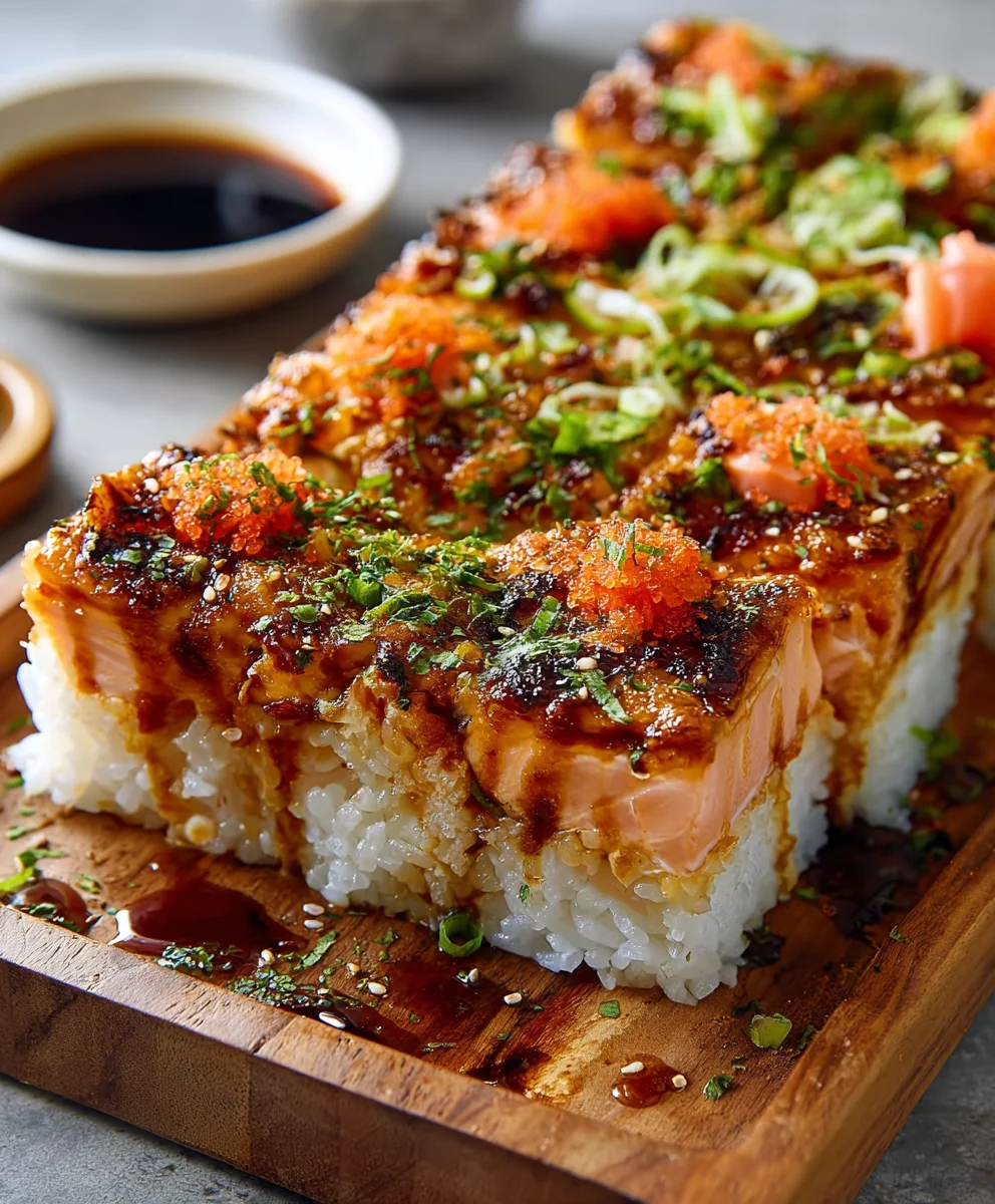 Spicy Salmon Sushi Bake-Easy Delicious Recipe
