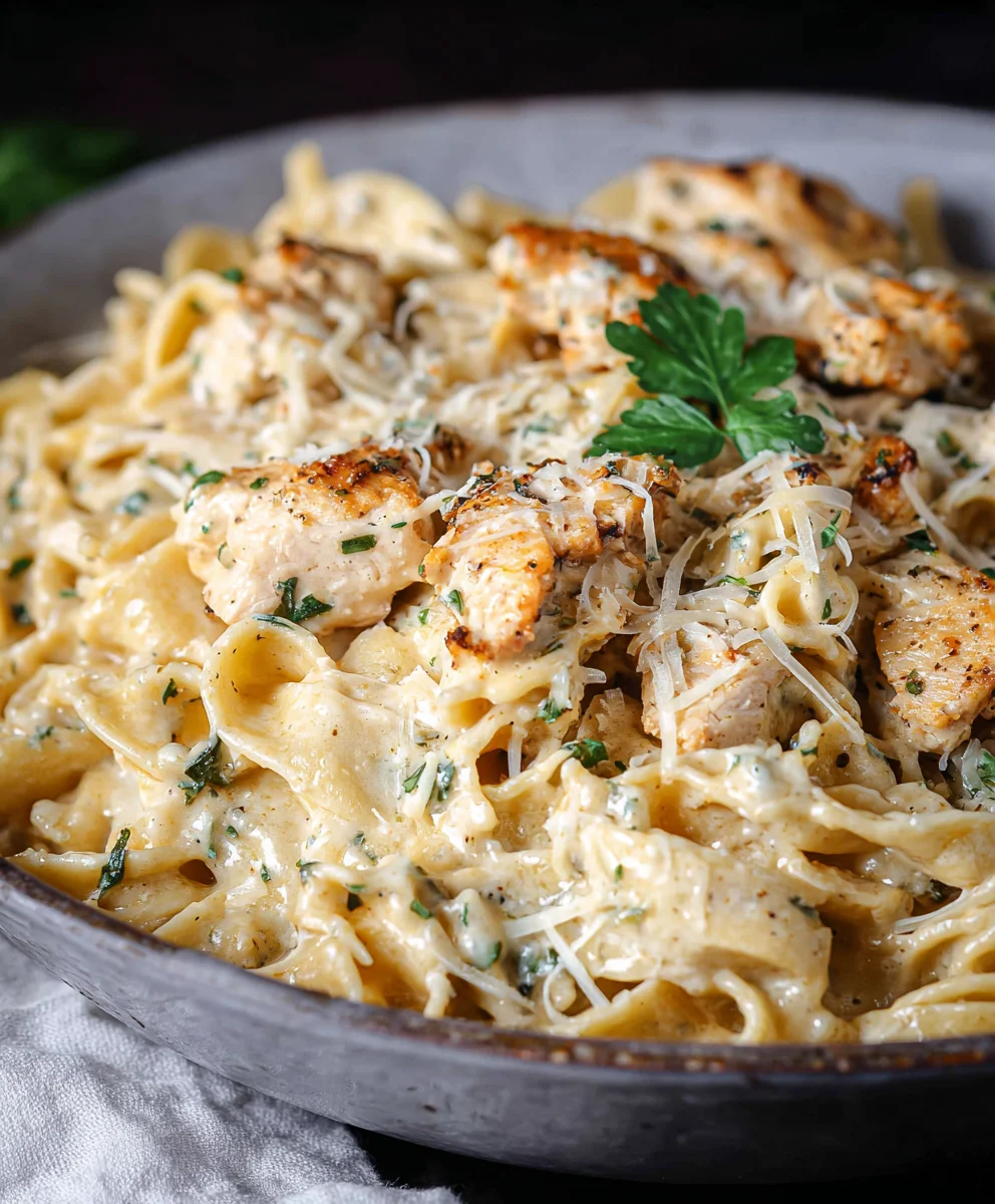 Garlic Parmesan Chicken Pasta Recipe - Easy & Delicious
