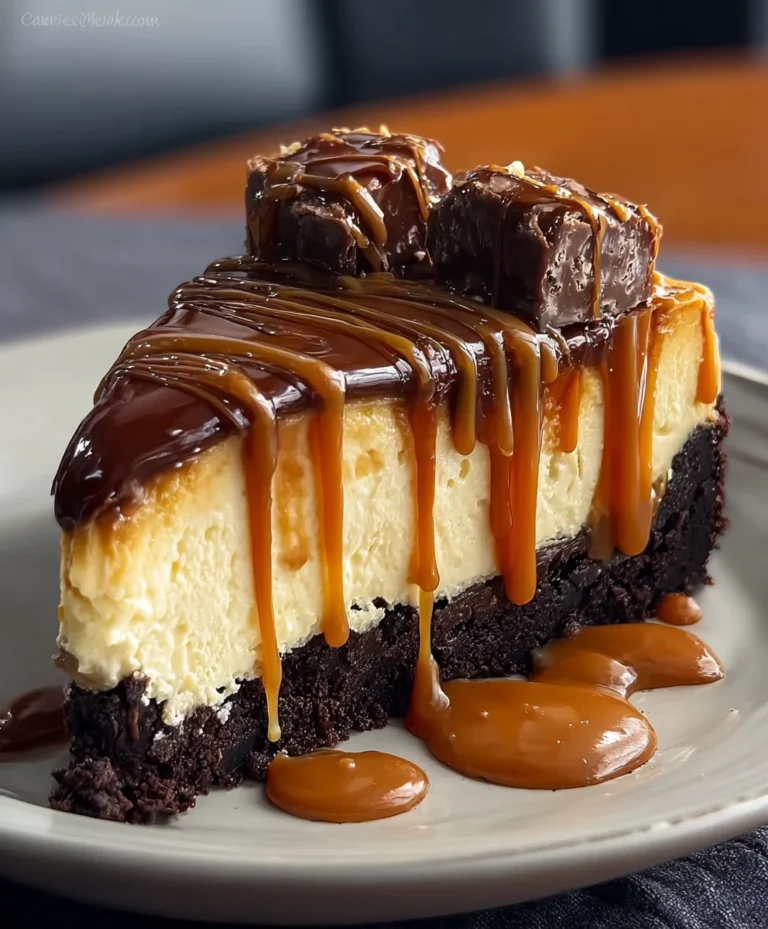 Caramel Brownie Cheesecake-Decadent Dessert