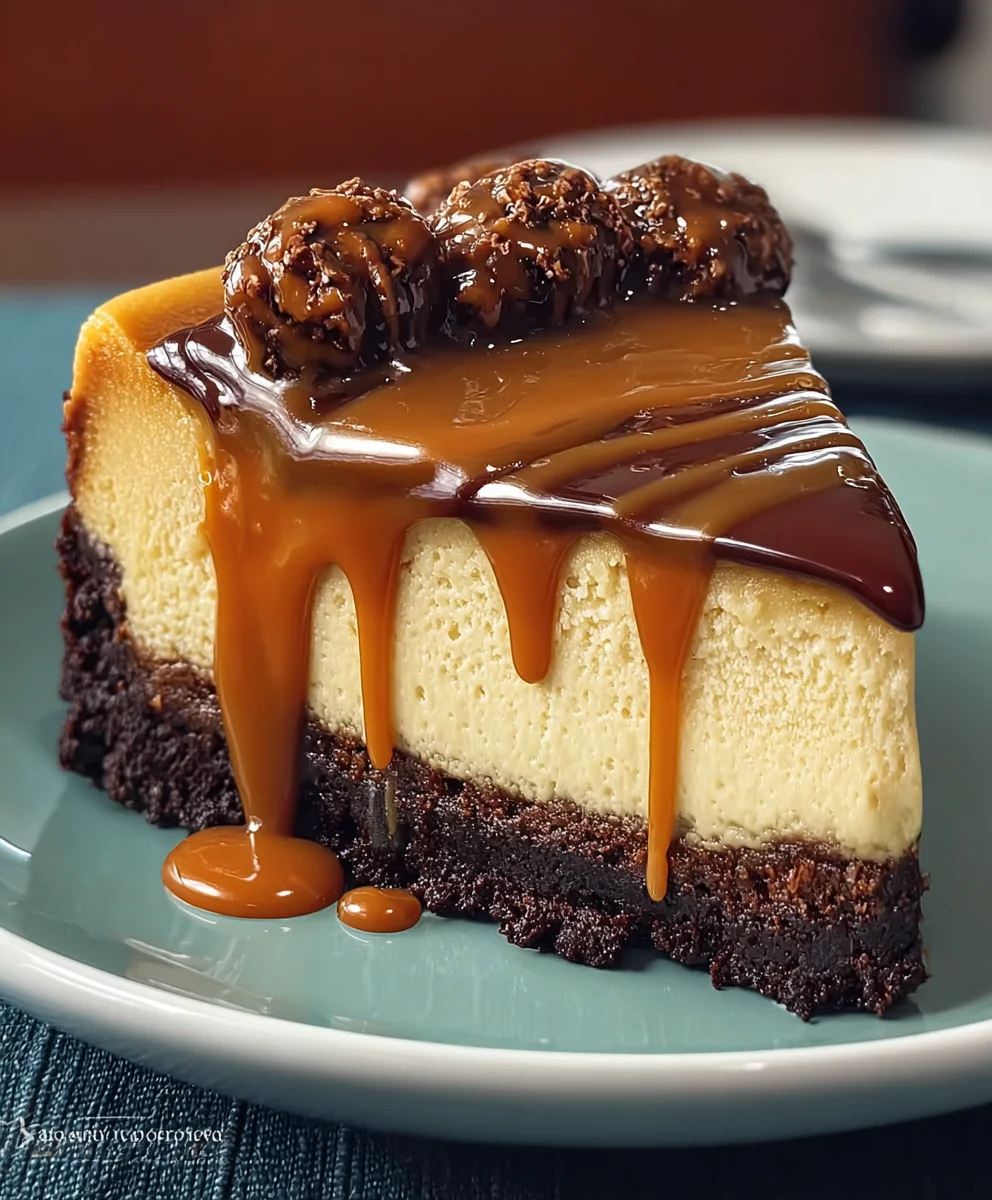 Caramel Brownie Cheesecake Recipe-Decadent Dessert