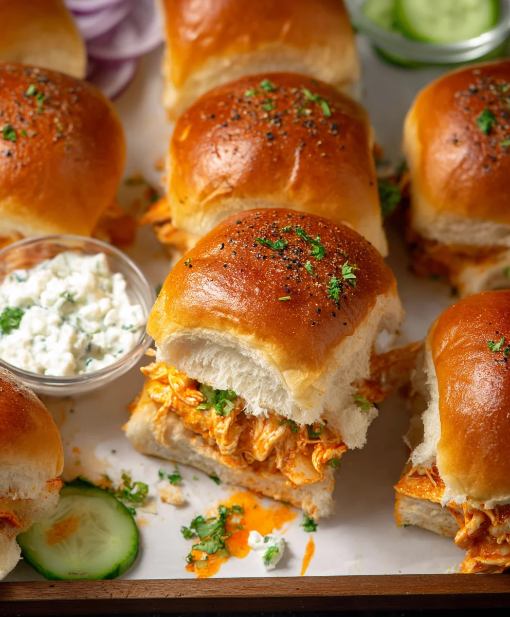 Spicy Buffalo Chicken Sliders-Easy & Flavorful Bites