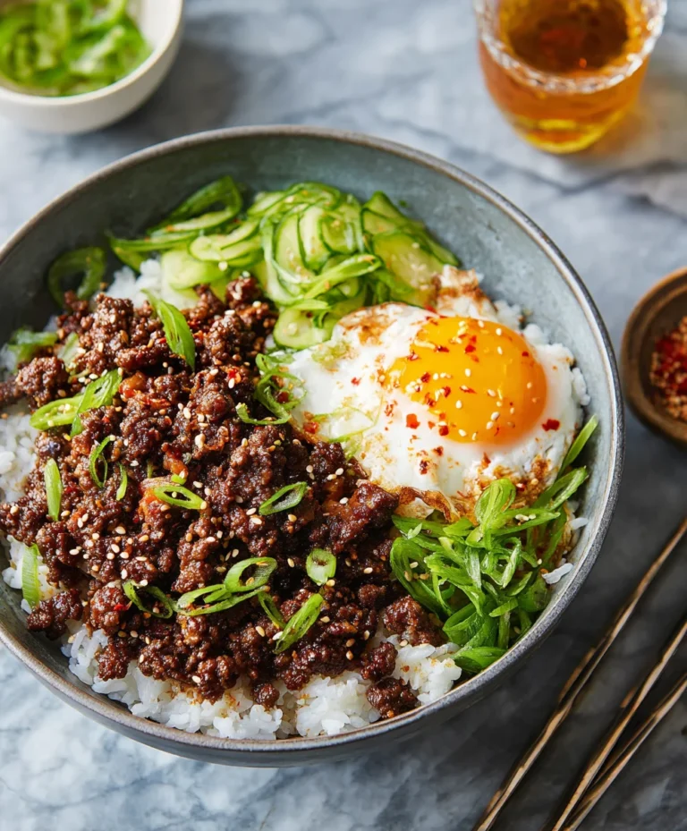 25-Minute Korean Ground Beef Bowl – Quick & Easy Dinner