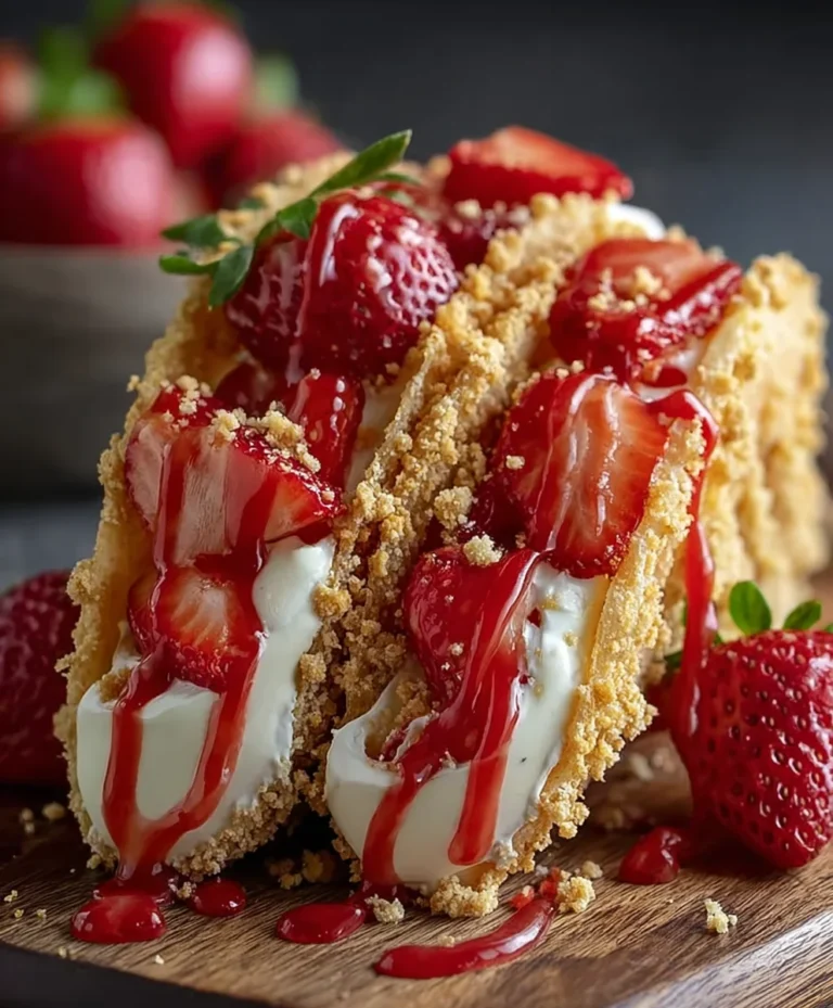 Strawberry Crunch Cheesecake Tacos-Sweet Treat