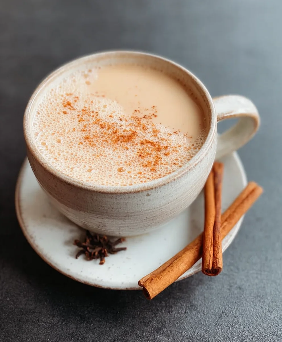 Homemade Vanilla Cinnamon Milk Tea - Cozy Wellness