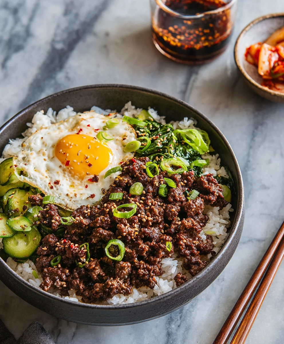 25-Minute Korean Ground Beef Bowl - Quick & Easy Dinner