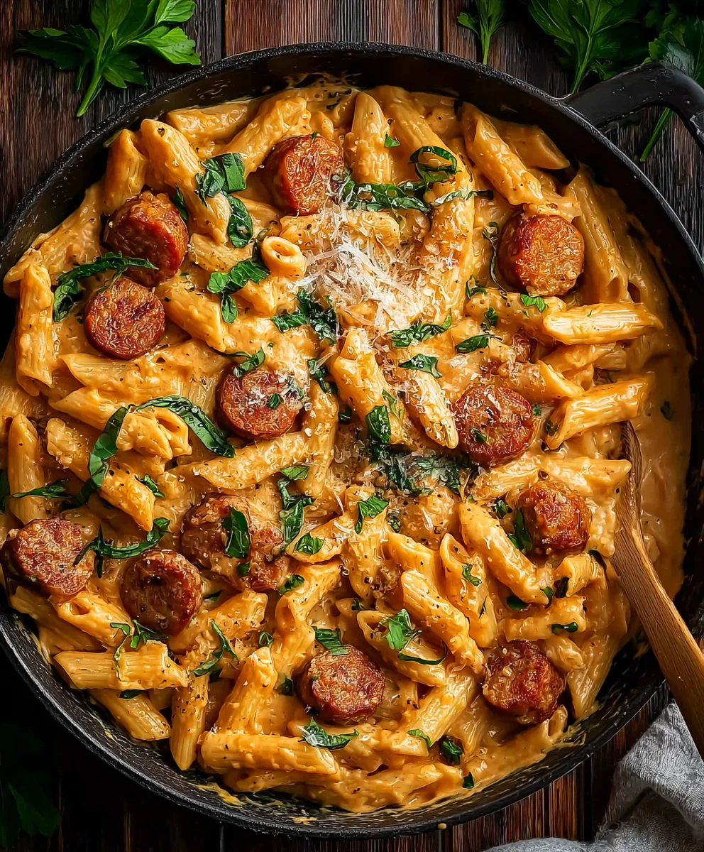 Creamy Cajun Sausage Pasta - Easy Minute Meal