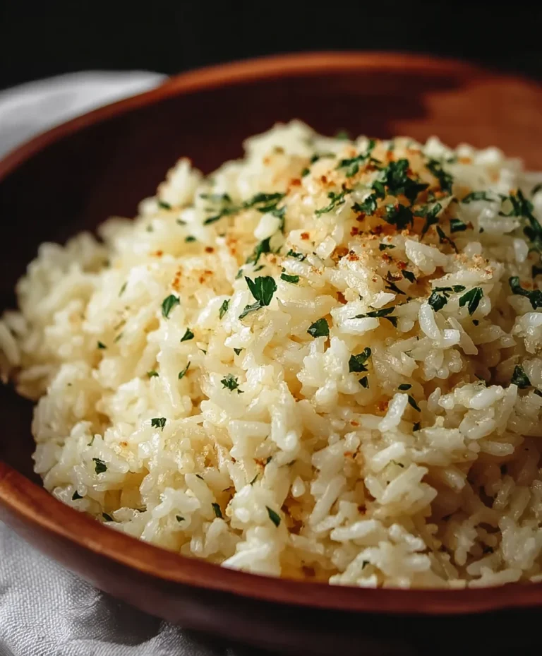 Garlic Parmesan Rice-Easy Flavorful Side Dish
