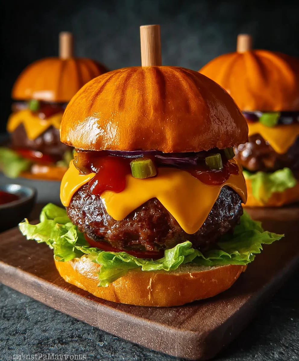 Spooky Halloween Monster Beef Burgers - Fun & Scary