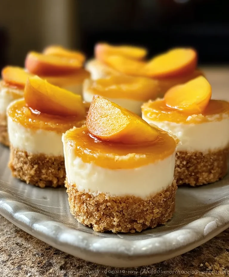 Peachy Cheesecake Bites-Easy No-Bake Dessert