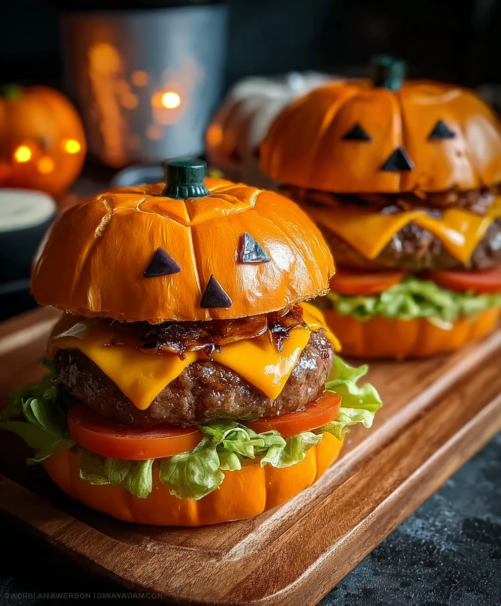 Spooky Halloween Monster Beef Burgers - Fun & Scary