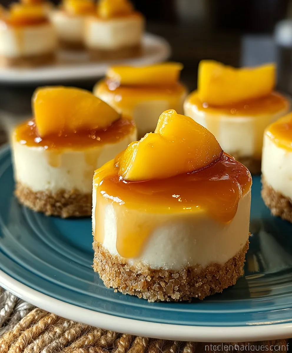 Peachy Cheesecake Bites-Easy No-Bake Dessert