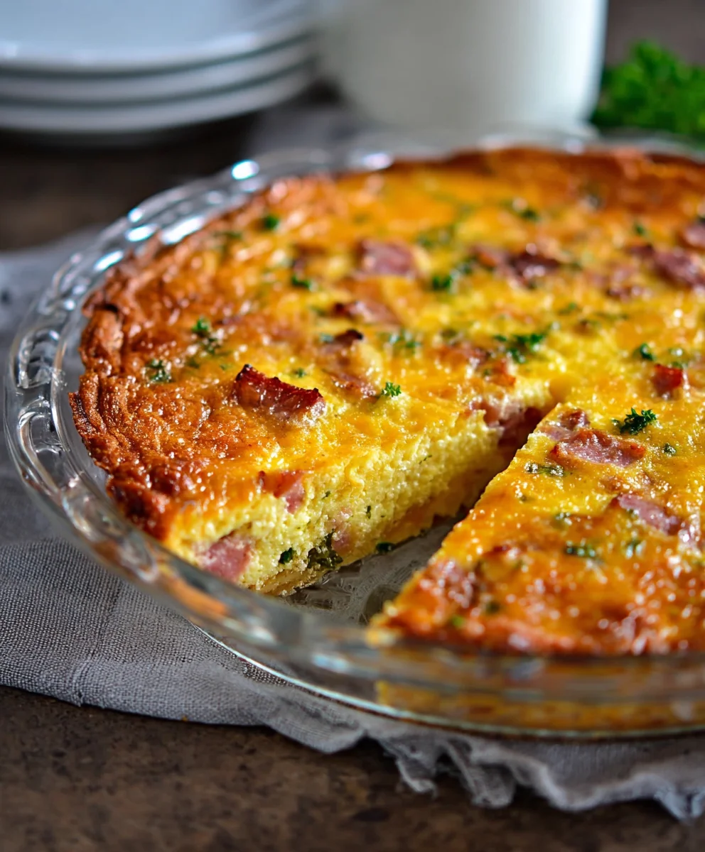 Keto Beef Beef Ham Cheese Quiche Recipe-Low Carb Delight