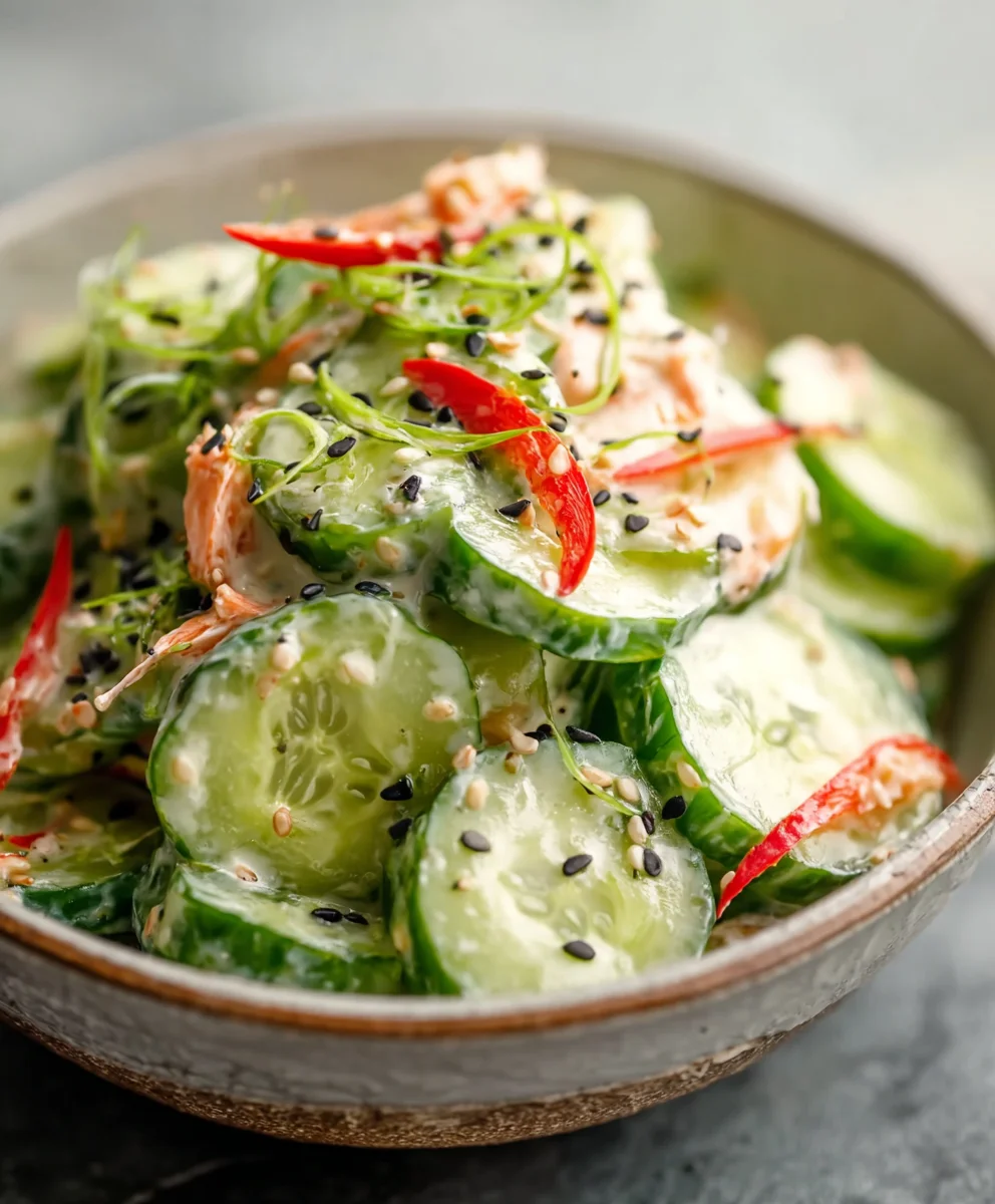 Easy California Roll Cucumber Salad - Fresh & Quick