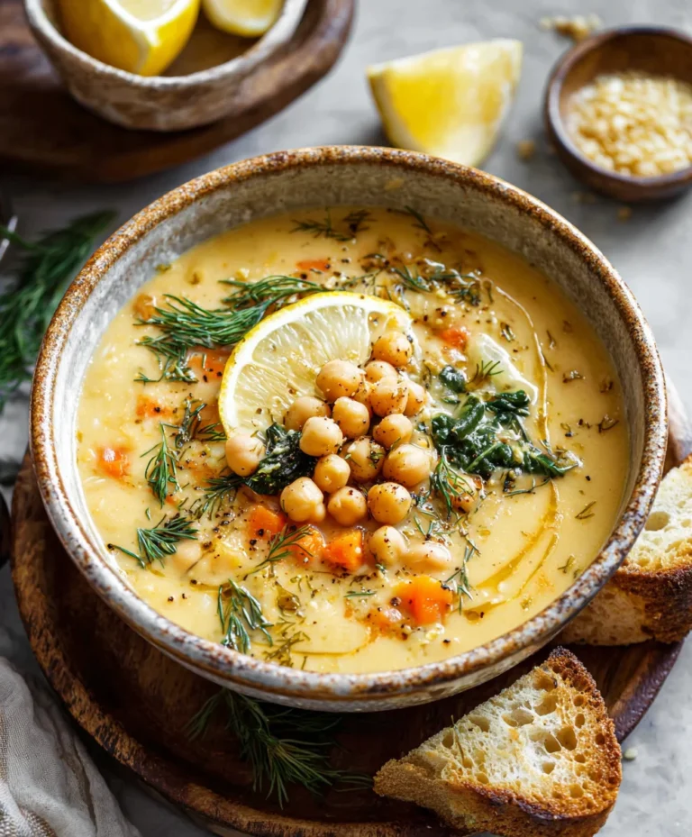 Lemony Greek Chickpea Soup – Easy Comfort Food