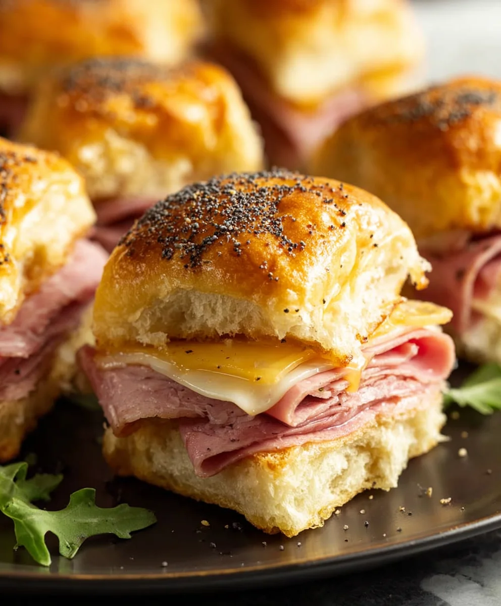 Beef Beef Ham Cheese Sliders - Easy Appetizer Recipe
