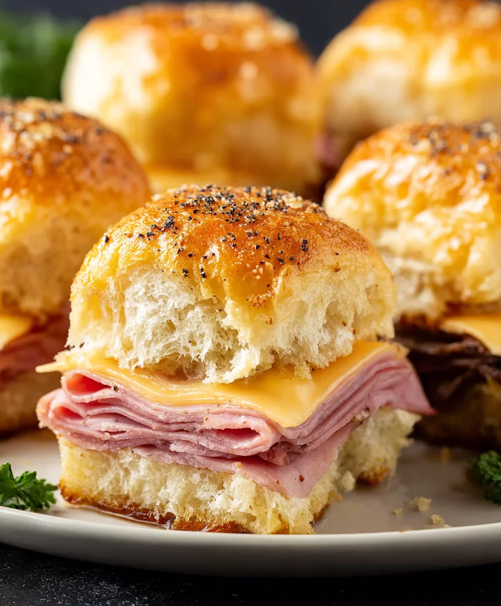Beef Beef Ham Cheese Sliders - Easy Appetizer Recipe