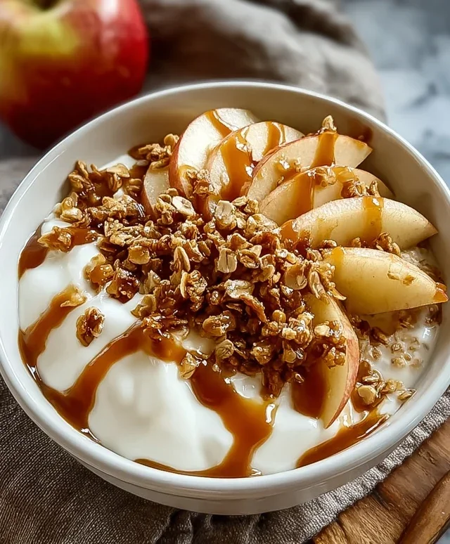 Caramel Apple Pie Yogurt Bowl