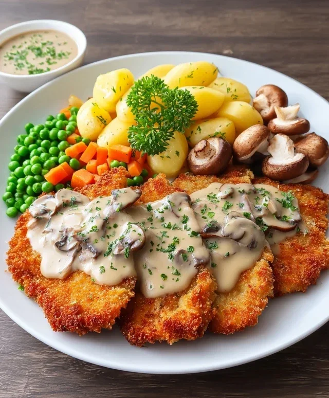 Rahmschnitzel Creamy Mushroom Schnitzel