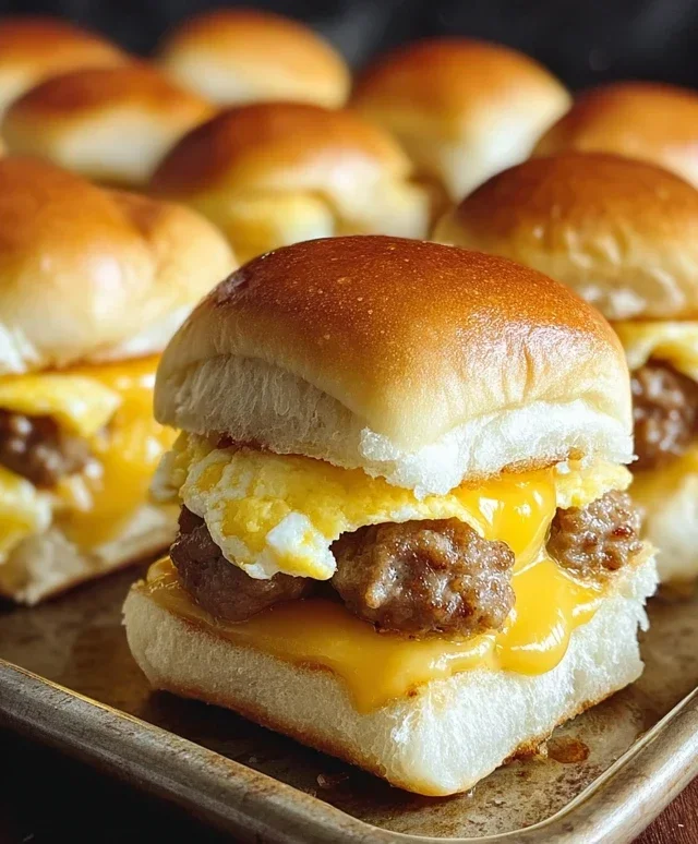 Sausage Egg and Cheese Breakfast Sliders