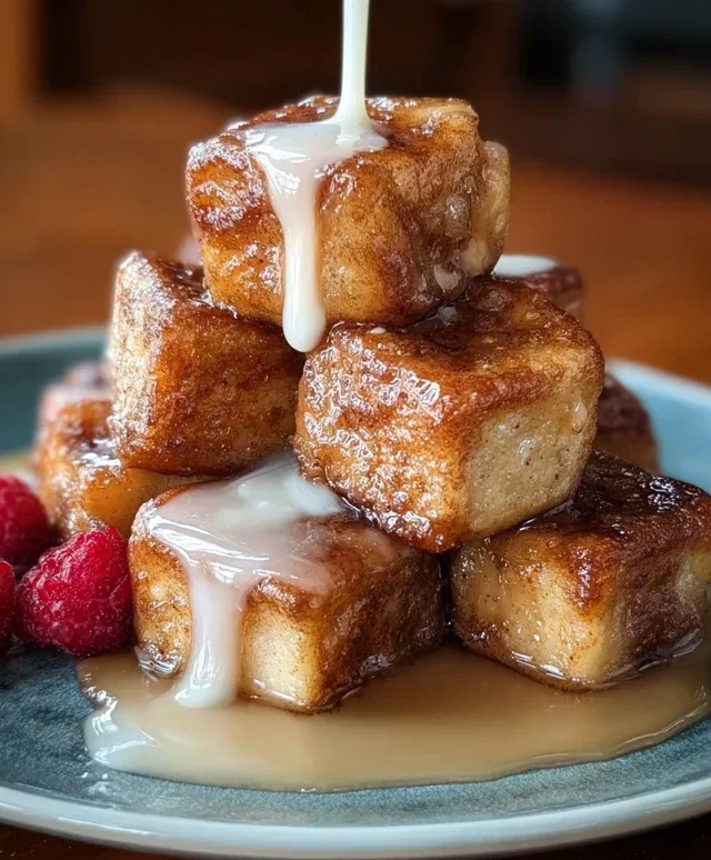 Cinnamon Roll French Toast Bites