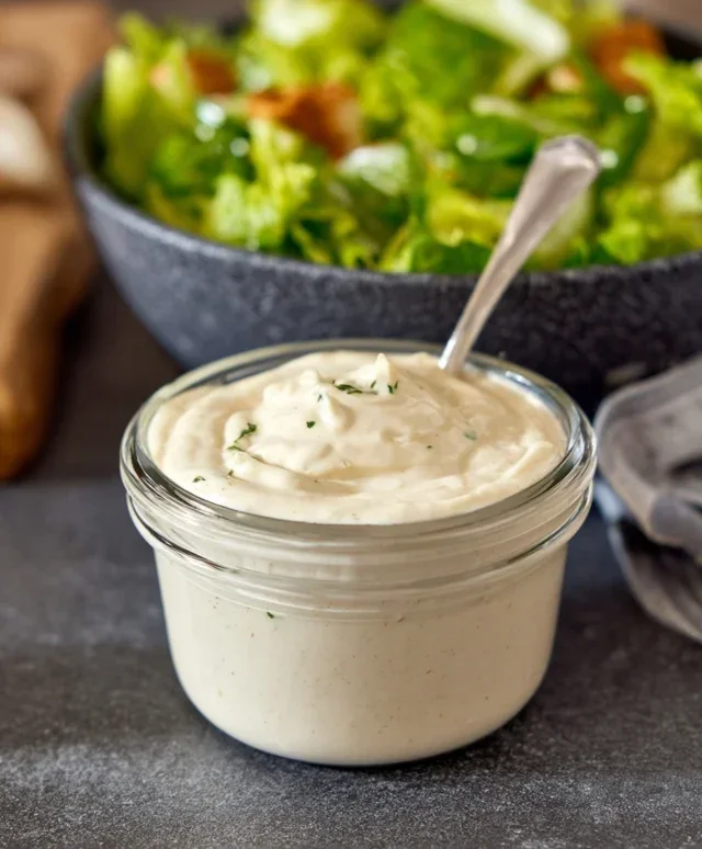 Homemade Creamy Caesar Salad Dressing