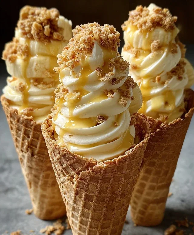 Banana Pudding Cheesecake Cones