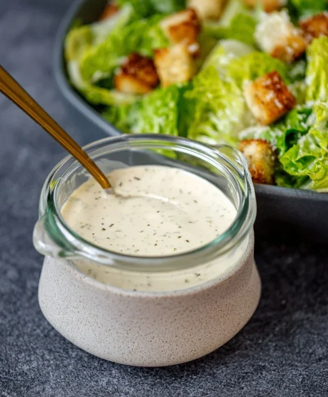 Homemade Creamy Caesar Salad Dressing