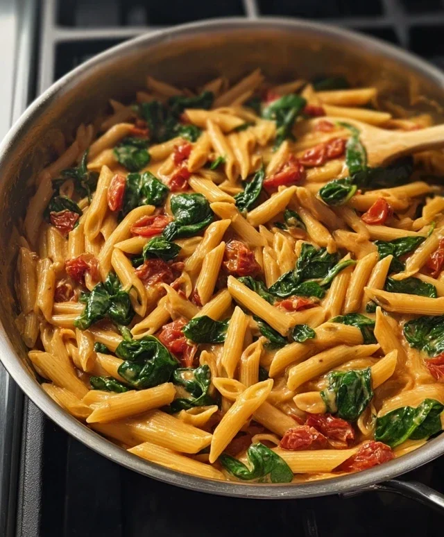 One-Pot Spinach Tomato Pasta