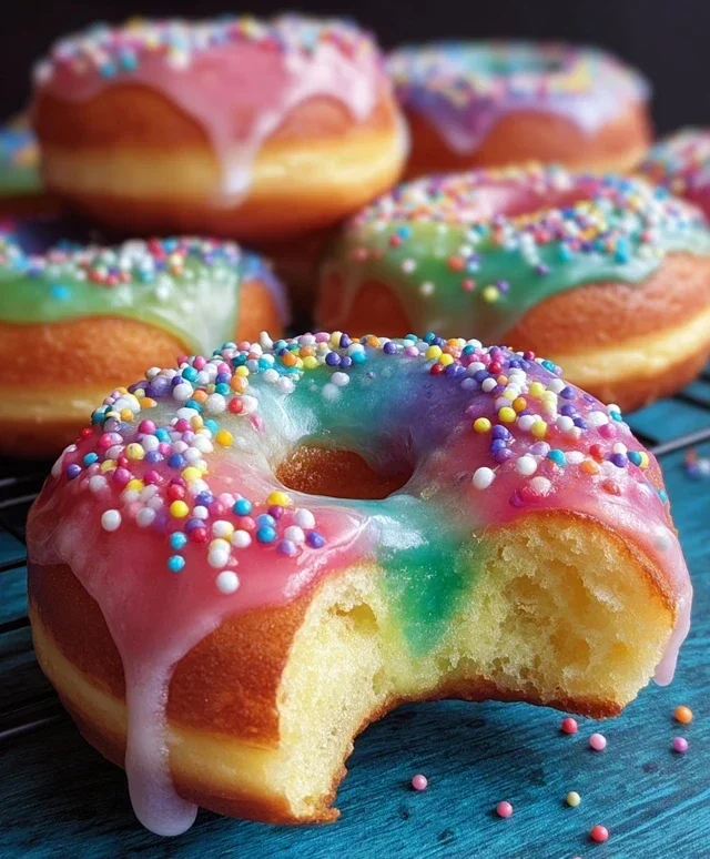 Rainbow-Filled Doughnuts