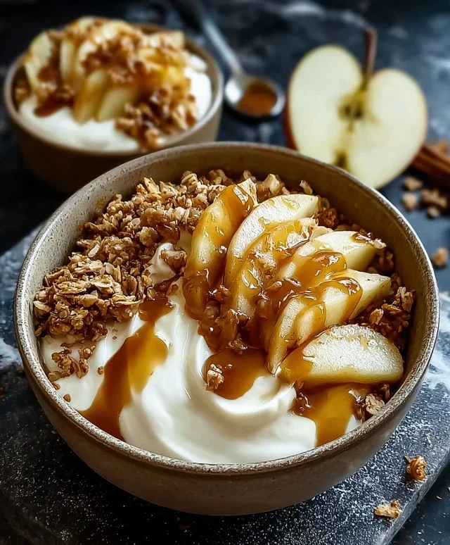 Caramel Apple Pie Yogurt Bowl