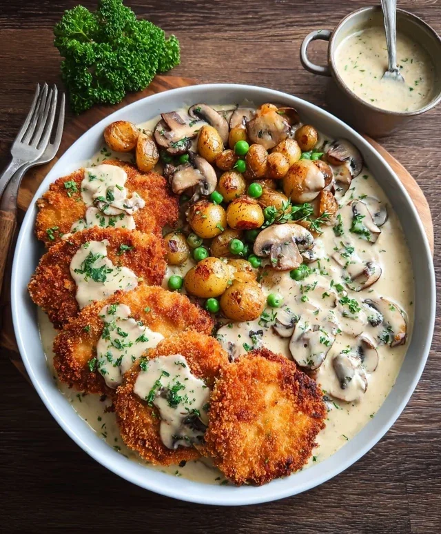 Rahmschnitzel Creamy Mushroom Schnitzel