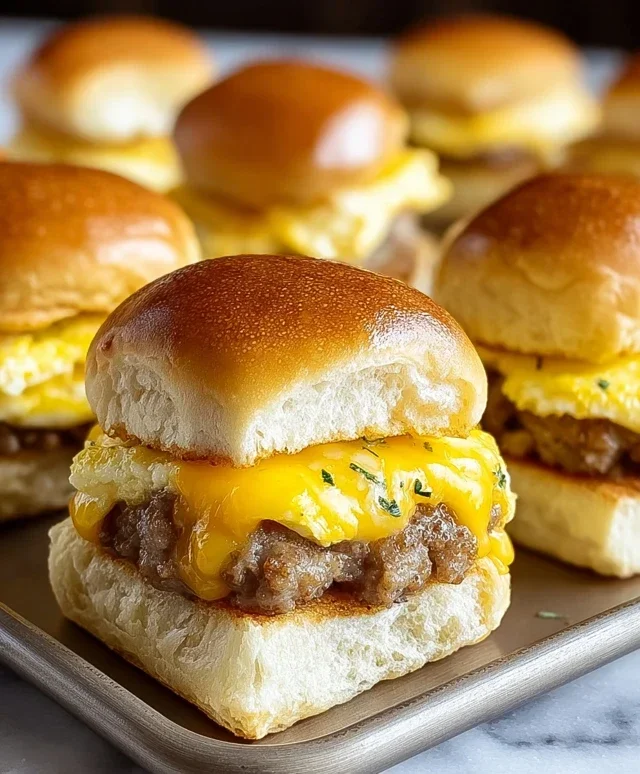 Sausage Egg and Cheese Breakfast Sliders