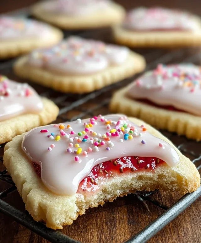 Strawberry Pop Tart Cookies