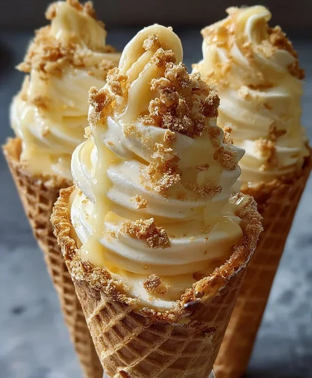 Banana Pudding Cheesecake Cones