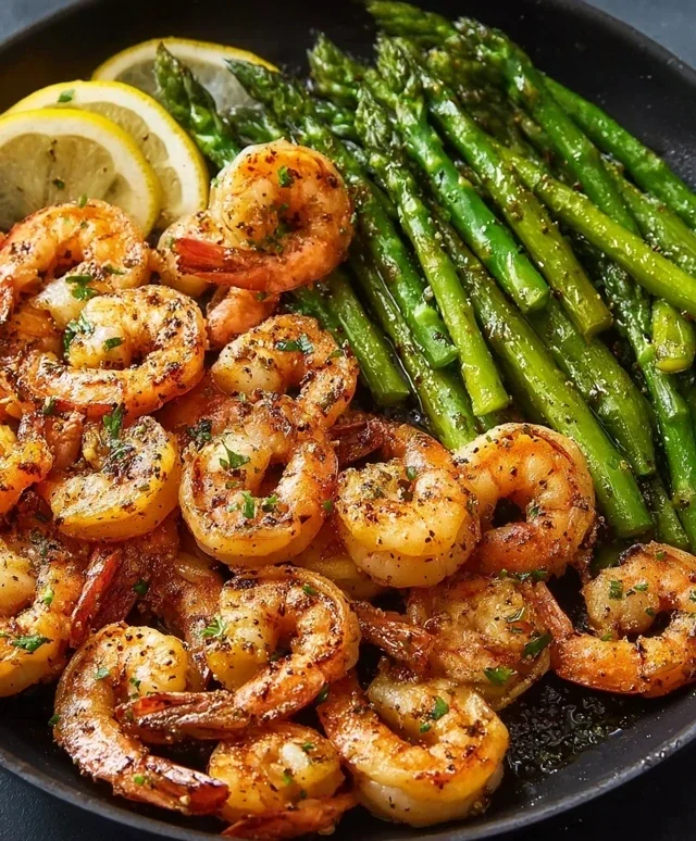 Lemon Garlic Shrimp and Asparagus (20-Minutes)