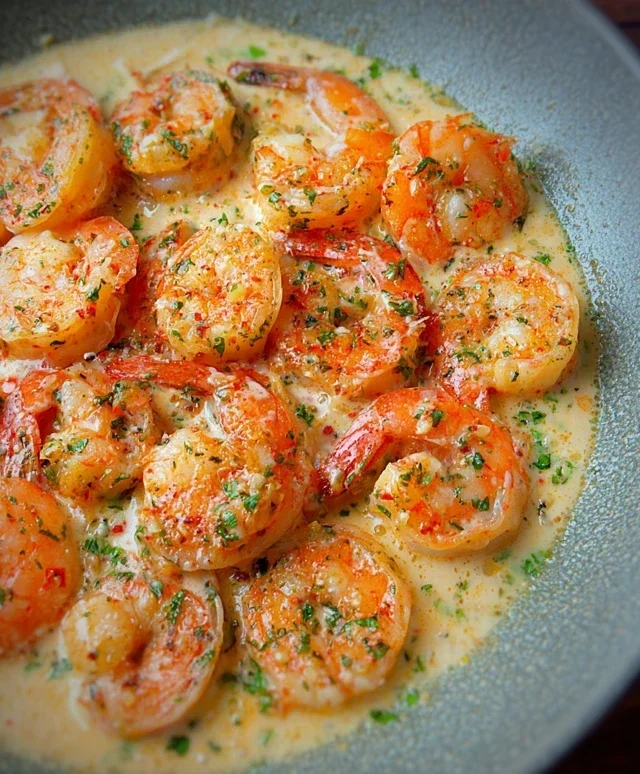 Creamy Garlic Shrimp (15 mins)