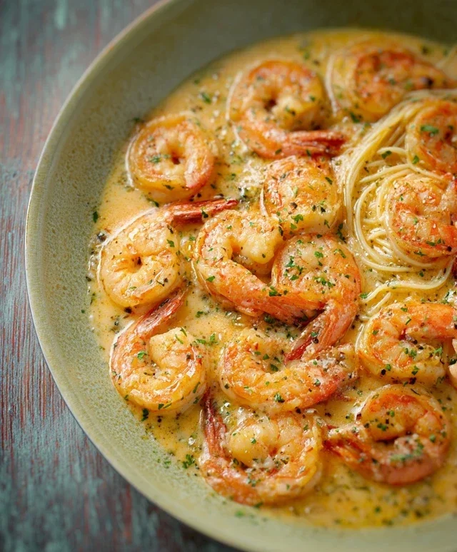 Creamy Garlic Shrimp (15 mins)