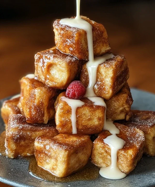 Cinnamon Roll French Toast Bites