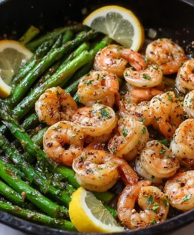 Lemon Garlic Shrimp and Asparagus (20-Minutes)