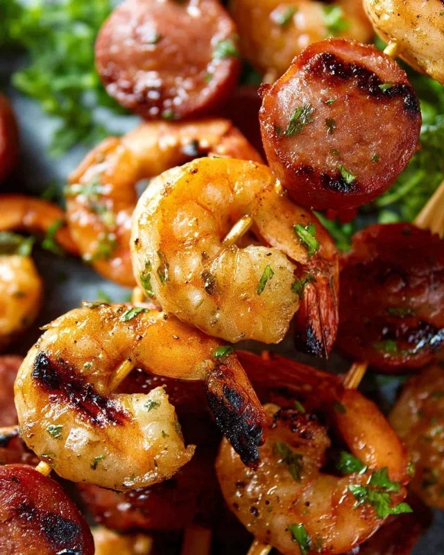 Sausage and Shrimp Kabobs