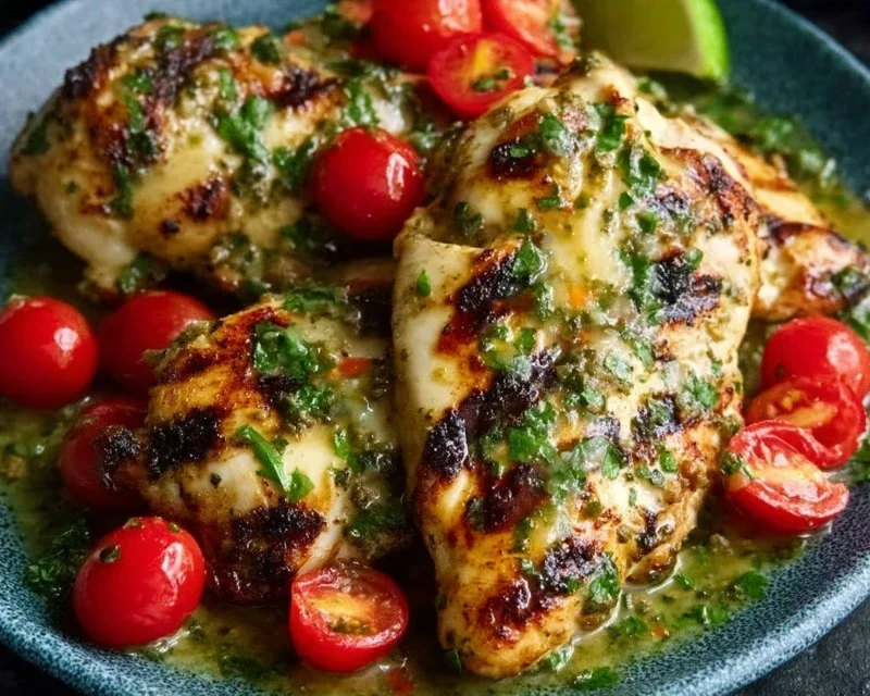 Grilled Salsa Verde Pepper Jack Chicken