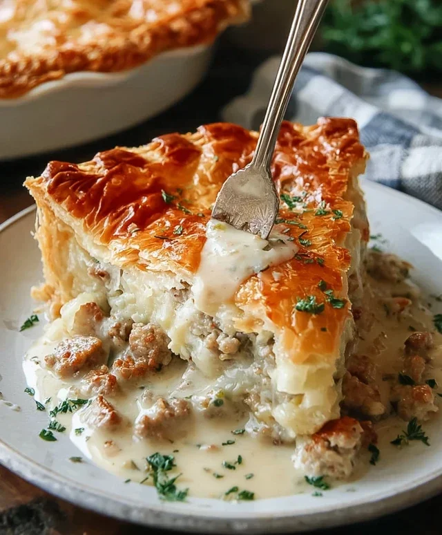 Sausage Gravy Puff Pie