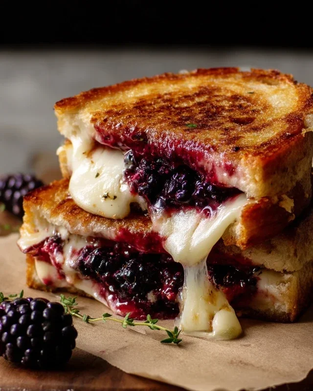 Blackberry Balsamic and Brie Grilled Cheese