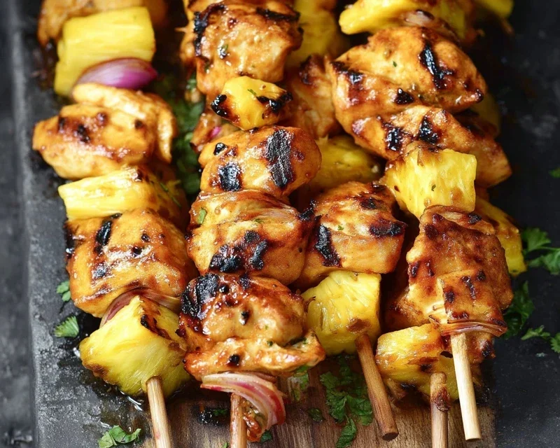 Pineapple Chicken Kebabs Recipe