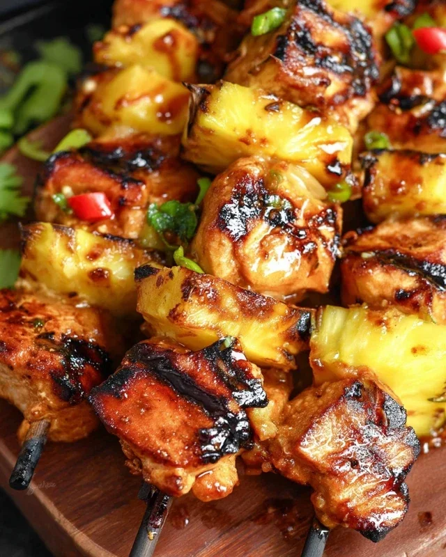 Pineapple Chicken Kebabs Recipe