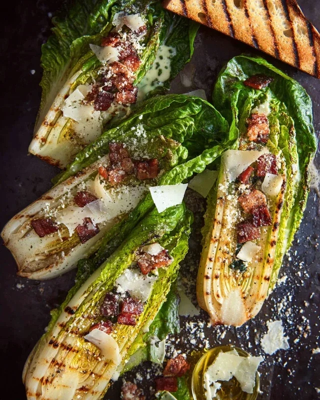 Grilled Romaine Caesar Salad Recipe