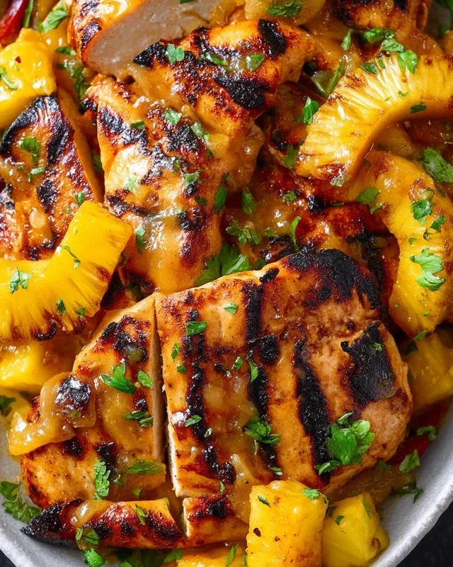 Grilled Mango Pineapple Chicken