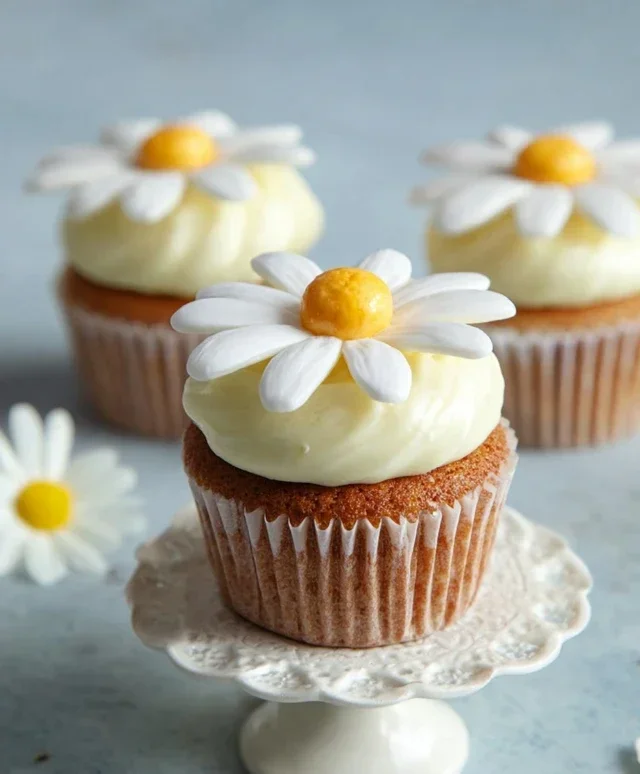 Super Cute Daisy Cupcakes