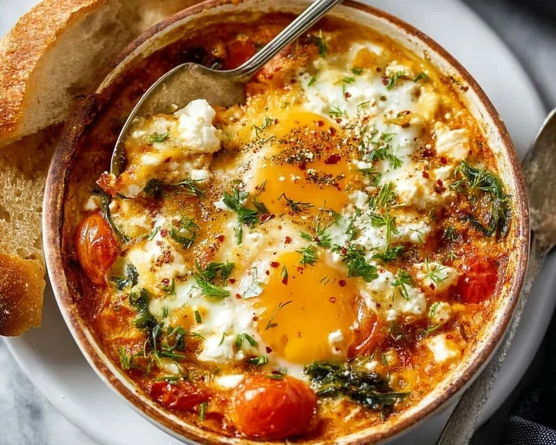 Baked Feta Eggs